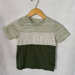 Kids Green Striped T-Shirt xs 6/7